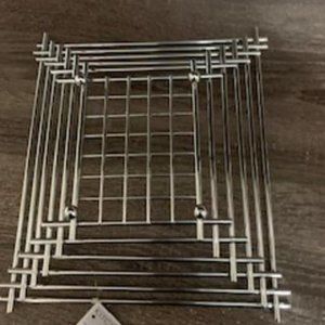 Stacked Square Chrome Fruit Basket by Totally Kitchen